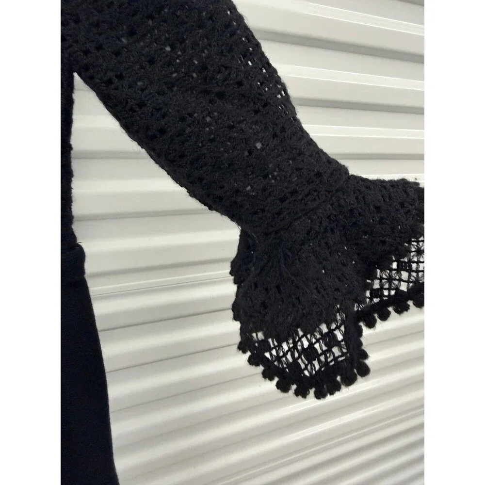 Vintage Don Sophisticates Black Crochet Dress